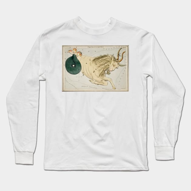 Capricorn Constellation Long Sleeve T-Shirt by Big Term Designs